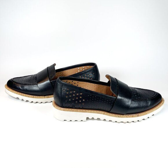 Halogen Emily Slip on Leather Loafers for Women Lug Platform Sole Shoe Size 7 - Picture 4 of 8